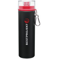 28 Oz. Matte Black/Red H2go Trek Aluminum Water Bottle